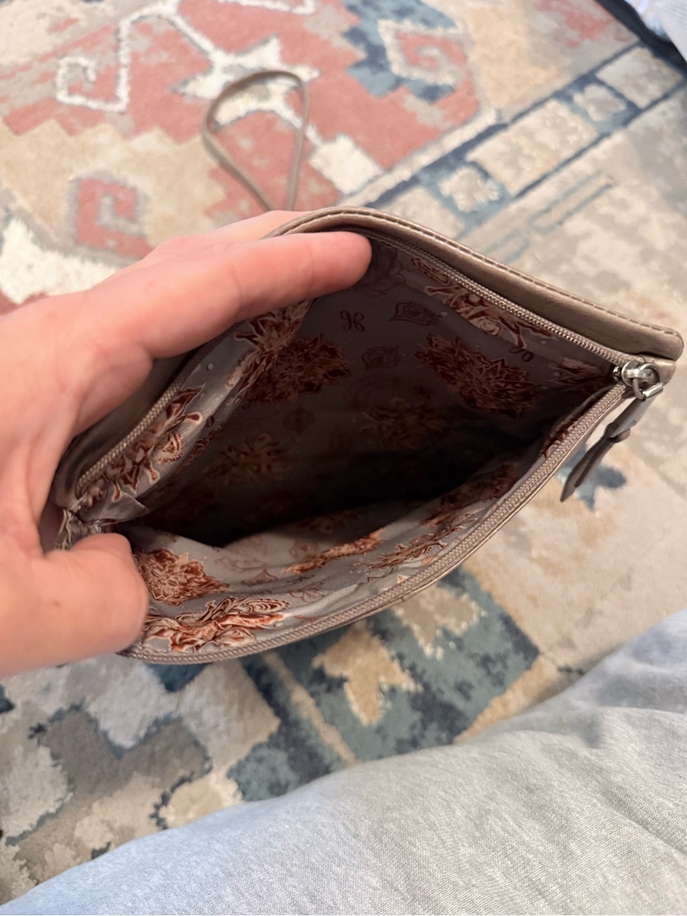 HOBO Taupe Leather Crossbody Bag - Picture 5 of 5